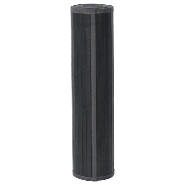 vidaXL Tapis rectangulaire gris 60x200 cm bambou