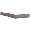 vidaXL Sommier &agrave; lattes de lit avec matelas Taupe 100x200 cm Tissu