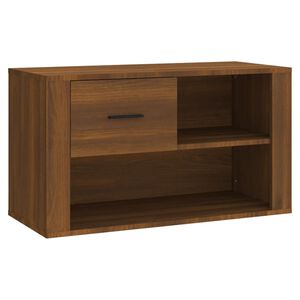 vidaXL Armoire &agrave; chaussures Ch&ecirc;ne marron 80x35x45 cm Bois d'ing&eacute;nierie