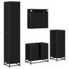 vidaXL Ensemble de mobilier de salle de bain 4 pcs Ch&ecirc;ne noir