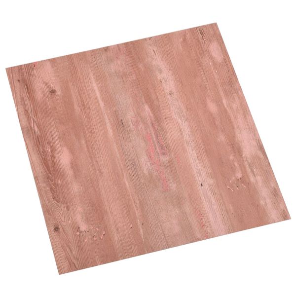vidaXL Dalles de plancher autoadh&eacute;sives 55 pcs PVC 5,11 m&sup2; rouge