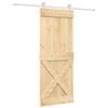 vidaXL Porte coulissante 80 x 210 cm Bois de pin massif (non trait&eacute;)