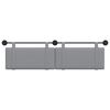 vidaXL T&ecirc;te de lit suspendue Uni Gris clair 190 x 55 x 5 cm tissu