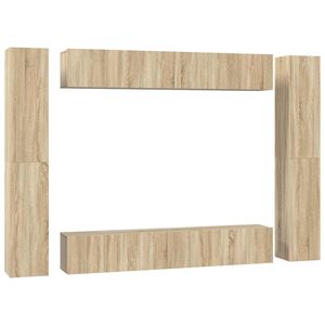 vidaXL Ensemble de meubles TV 10 pcs Ch&ecirc;ne sonoma Bois d'ing&eacute;nierie