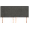 vidaXL T&ecirc;te de lit avec oreilles Gris fonc&eacute; 183x16x118/128 cm Velours