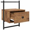 vidaXL Cabinet de chevet avec tiroir 2 pcs Bois ancien 35 x 30 x 51 cm