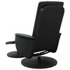 vidaXL Fauteuil inclinable de massage avec repose-pied noir similicuir