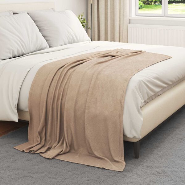 vidaXL Couvertures &agrave; jeter 6 pcs Camel 170 x 130 cm Toison