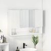 vidaXL Armoire Miroir Blanc brillant 80 x 17 x 55 cm Bois d'ing&eacute;nierie