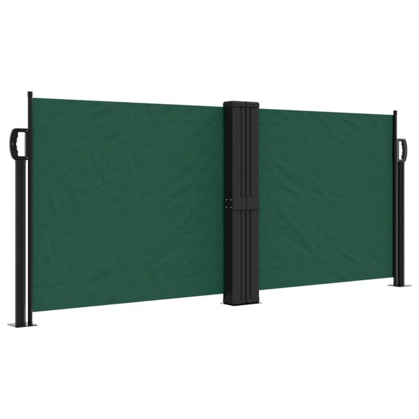 vidaXL Auvent latéral rétractable vert foncé 100x600 cm