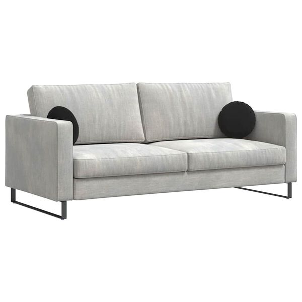 vidaXL Coussins de si&egrave;ge 2 pcs Noir &Oslash; 40 x 13 cm Velours