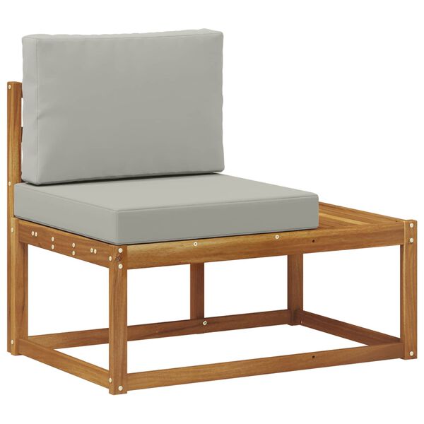 vidaXL Canap&eacute; d'ext&eacute;rieur en bout avec coussin Naturel 91 x 63 x 73 cm