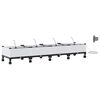 vidaXL Porte-plante de jardin avec irrigation et roues 4 pc Blanc PP