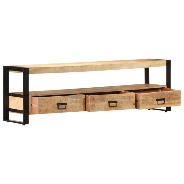 vidaXL Meuble TV 150x30x45 cm Bois solide de manguier