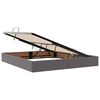 vidaXL Lit avec rangement et matelas avec matelas 2 pcs Gris Cuir