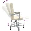 vidaXL Fauteuil inclinable de bureau Cr&egrave;me Similicuir