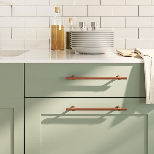 vidaXL Poign&eacute;es d'armoire 5 pcs bronze 192 mm acier inoxydable