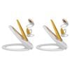 vidaXL Si&egrave;ges de toilette et couvercles 2 pcs Plastique Blanc et jaune