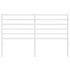 vidaXL T&ecirc;te de lit de remplacement m&eacute;tal blanc 140 cm