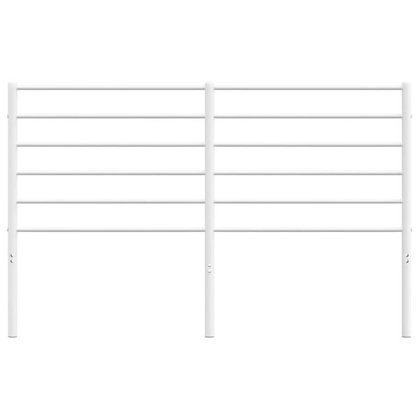vidaXL T&ecirc;te de lit de remplacement m&eacute;tal blanc 140 cm