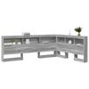 vidaXL Tête de lit de rangement Gris Sonoma 160 cm Bois d'ingénierie