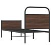 vidaXL Cadre de lit sans matelas 75x190cm ch&ecirc;ne marron bois ing&eacute;nierie