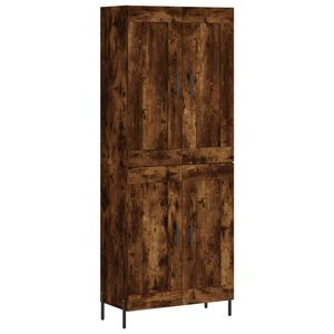 vidaXL Buffet haut Ch&ecirc;ne fum&eacute; 69,5x34x180 cm Bois d'ing&eacute;nierie