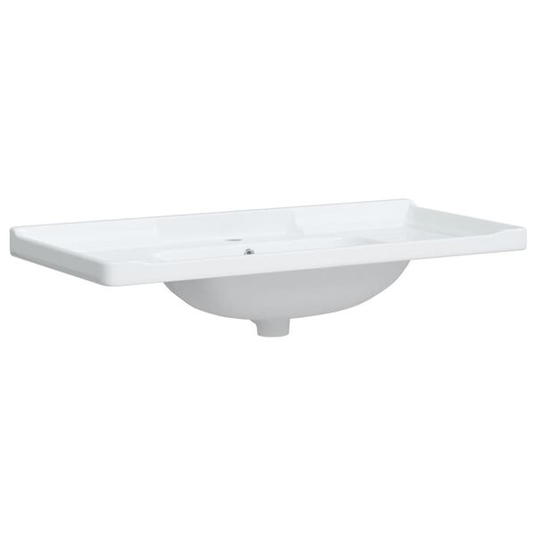vidaXL &Eacute;vier salle de bain blanc 71x48x19,5 cm rectangulaire c&eacute;ramique