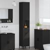 vidaXL Cabinet de salle de bain avec tiroir Noir 31,5 x 33 x 190 cm