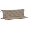 vidaXL Coussins de banc jardin lot de 2 taupe 150x50x7 cm tissu Oxford