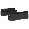 vidaXL Ensemble de canap&eacute; de jardin 9 pc 6-Nombre de places Noir