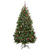 vidaXL Sapin de No&euml;l artificiel avec 300 LED Vert 210 cm PVC et m&eacute;tal