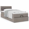 vidaXL Cadre de lit ottoman avec matelas taupe 90x190 cm tissu