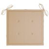 vidaXL Chaises de jardin et coussins beige lot de 2 Bois teck massif