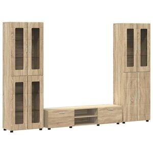 vidaXL Ensemble meuble TV FLORIN 3 pcs Ch&ecirc;ne Sonoma Bois d'ing&eacute;nierie