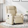 vidaXL Fauteuil inclinable de massage &eacute;lectrique cr&egrave;me tissu