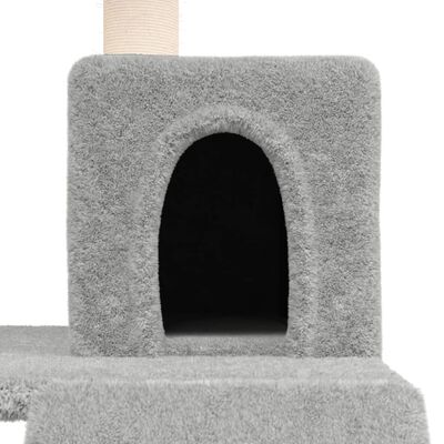 vidaXL Arbre à chat avec griffoirs en sisal Gris clair 82 cm
