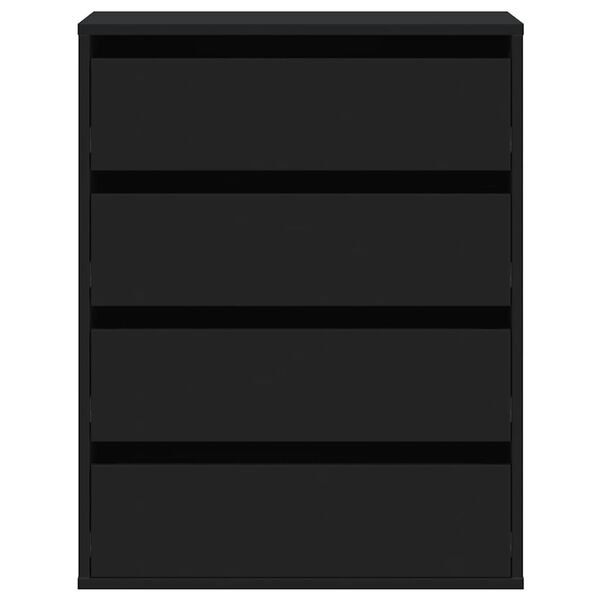 vidaXL Commode d'angle noir 60x41x76 cm bois d'ingénierie