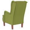 vidaXL Fauteuil avec tabouret Vert clair Velours