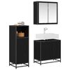 vidaXL Ensemble de mobilier de salle de bain 3 pcs Ch&ecirc;ne noir