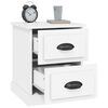 vidaXL Tables de chevet 2 pcs blanc 39x39x47,5 cm bois d'ing&eacute;nierie