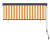 vidaXL Store roulant d'ext&eacute;rieur 160x250 cm Blanc et orange