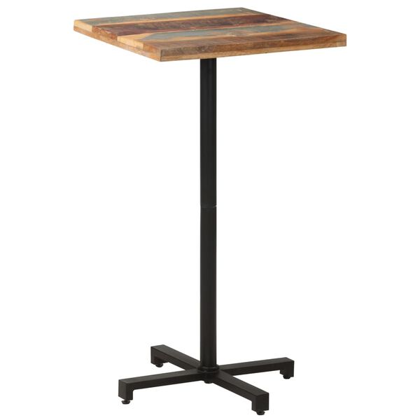 vidaXL Table de bistro Carr&eacute;e 60x60x110 cm Bois de r&eacute;cup&eacute;ration massif