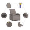 vidaXL Fauteuil de massage inclinable Taupe Tissu