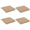 vidaXL Coussins de si&egrave;ge SOEST 4 pc 100 % polyester Sable