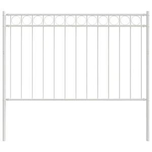 vidaXL &Eacute;l&eacute;ment de cl&ocirc;ture ASSEN 170 x 150 cm Acier Blanc