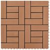 vidaXL Carreau de terrasse 11 pcs Marron 30 x 30 cm WPC