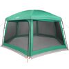 vidaXL Tente piscine toit amovible parois maille vert d'eau 618x532 cm