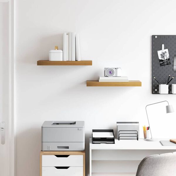 vidaXL &Eacute;tag&egrave;re Murale 2 pcs Marron 50 x 23 x 4 cm Bois d'ing&eacute;nierie