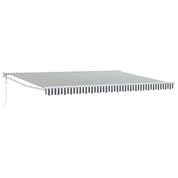vidaXL Auvent r&eacute;tractable anthracite et blanc 4,5x3 m tissu/aluminium